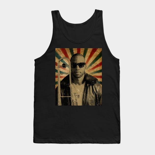 Troy Andrews - Photo Vintage Retro Look Fan Design Tank Top by Janji Joni